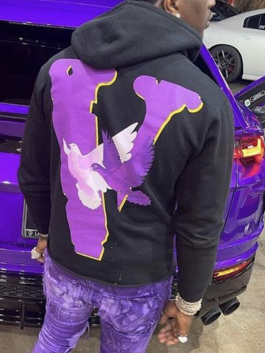 LW Men Figure Letter Print Hoodie