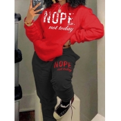 LW Plus Size Nope Not Today Letter Print Tracksuit