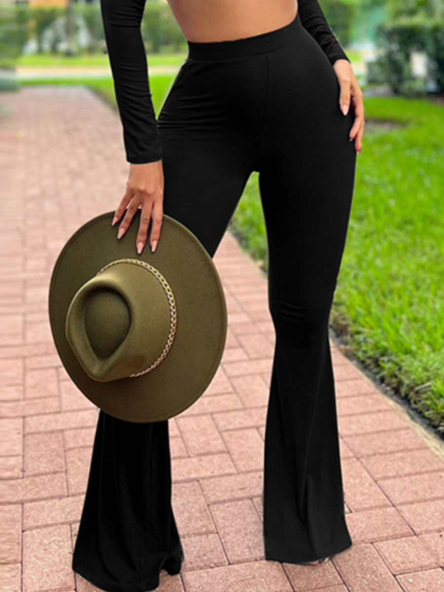 LW BASICS Mid Waist Flared Pants