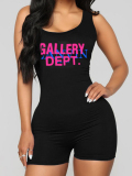 LW Letter Print Cami Romper