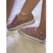 LW Round-toe Sequined Flats