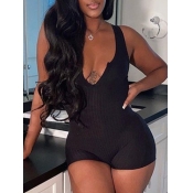 LW BASICS Rib Knit Cami Romper