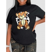 LW Plus Size Cartoon Print Skinny T-shirt