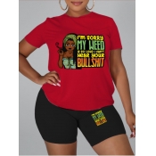 LW Plus Size Figure So Loud Letter Print Shorts Se