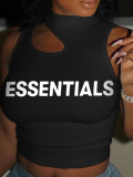 LW Essentials Letter Print Cut Out Camisole