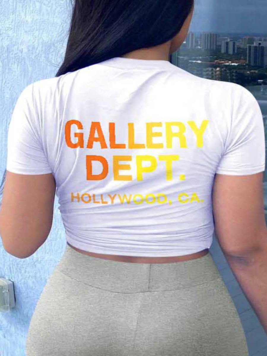 LW Plus Size Gradient Letter Print T-shirt