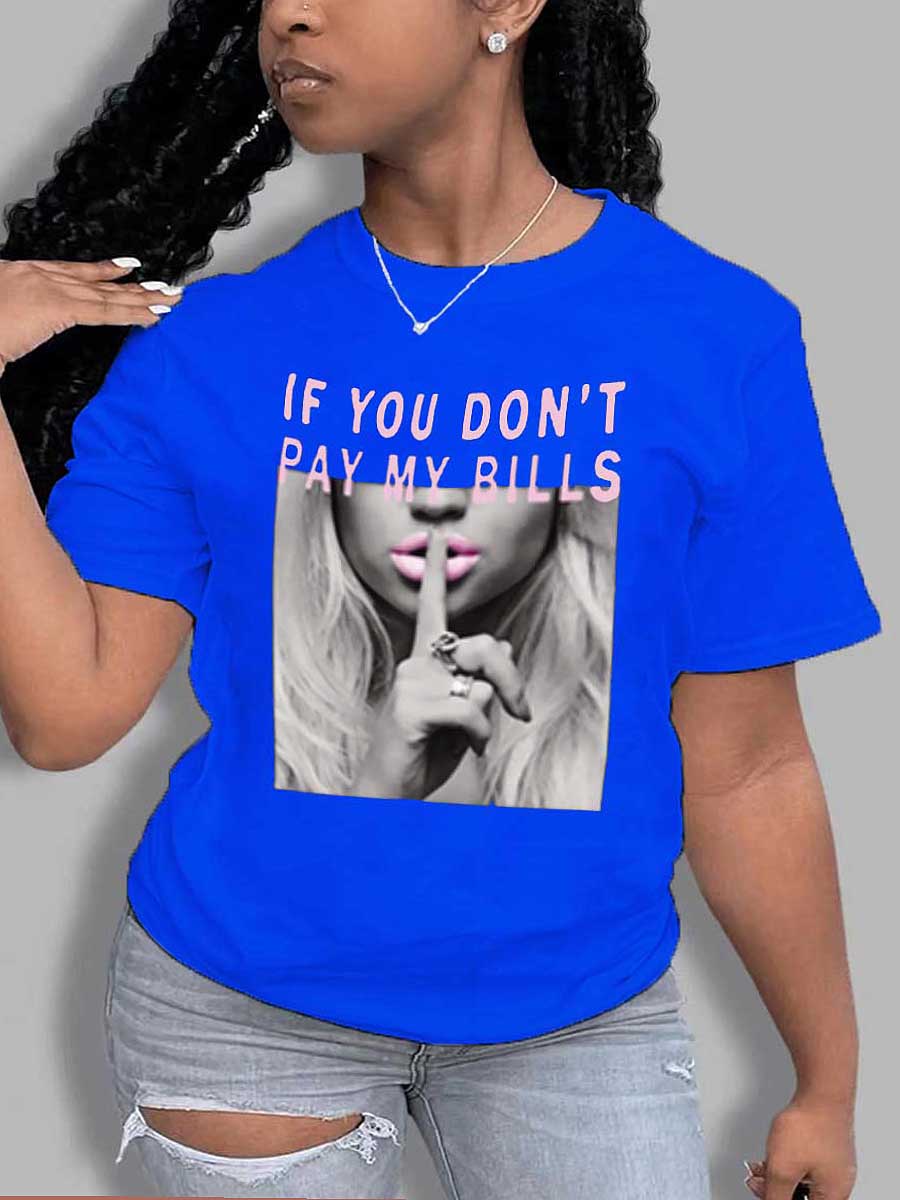 LW Plus Size Worth The Weight Letter Print T-shirt