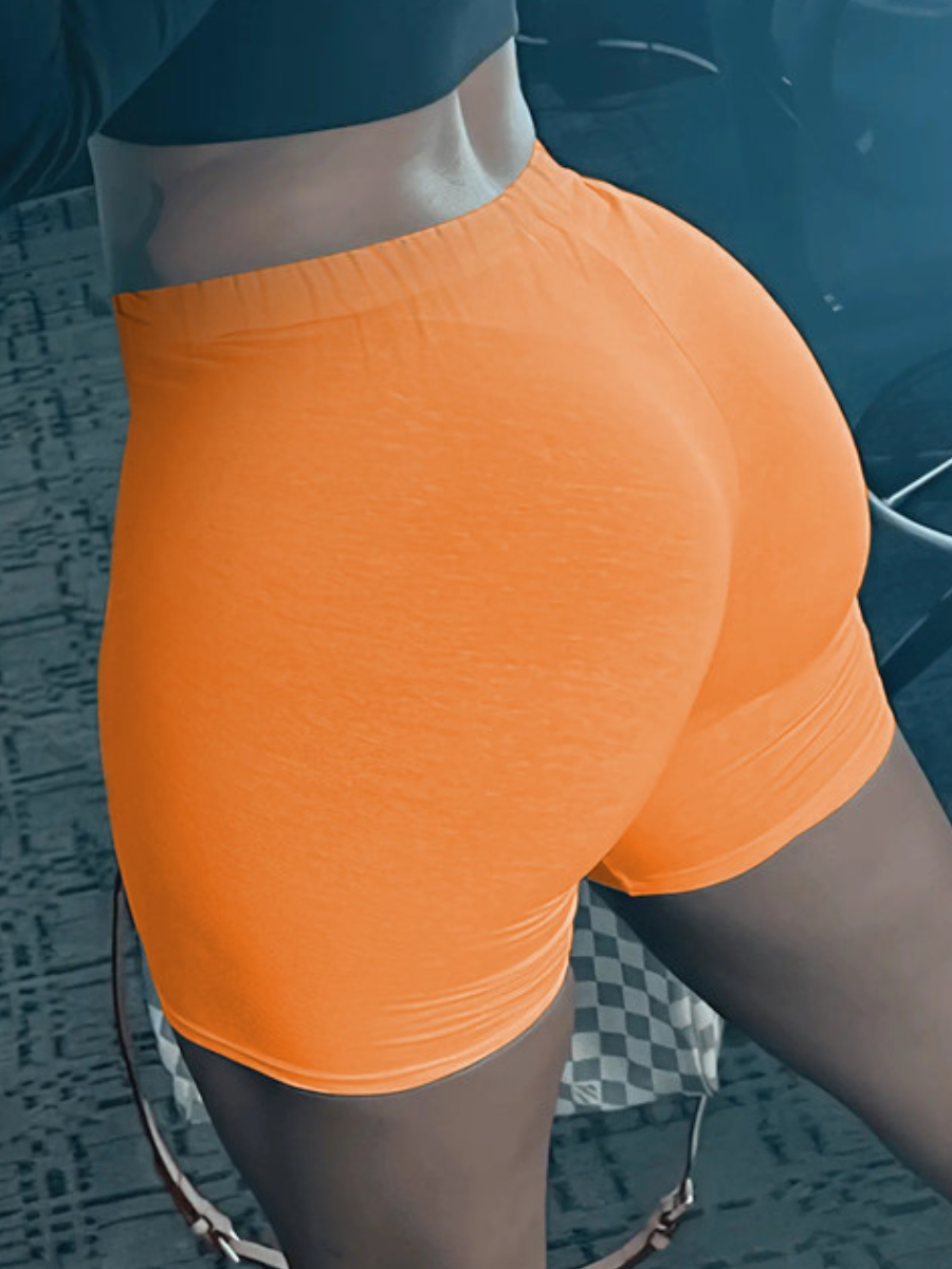 LW BASICS Mid Waist Regular Fit Booty Shorts