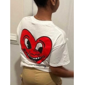 LW Cartoon Heart Print T-shirt