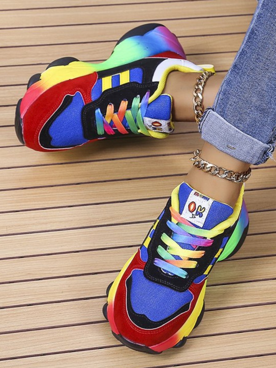 LW Rainbow Print Sneakers