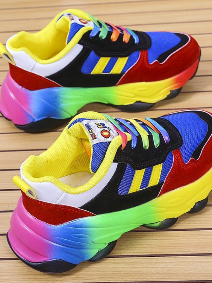 LW Rainbow Print Sneakers