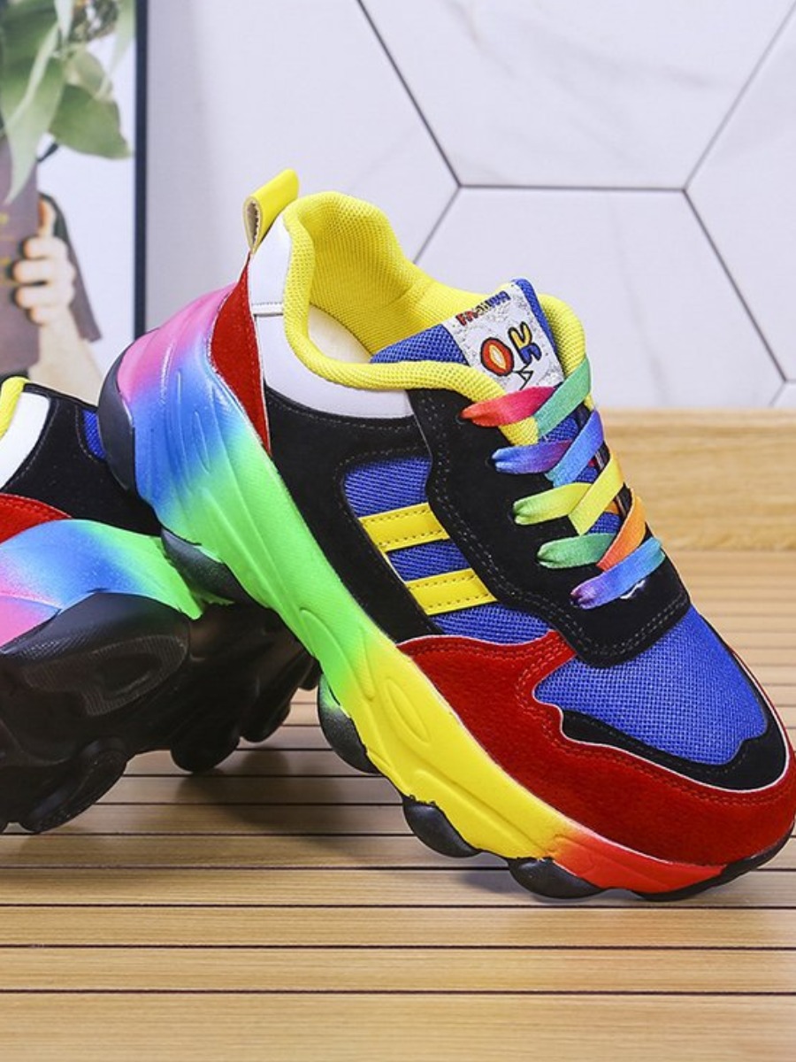 LW Rainbow Print Sneakers