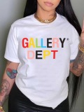 LW Plus Size Letter Print Patchwork T-shirt