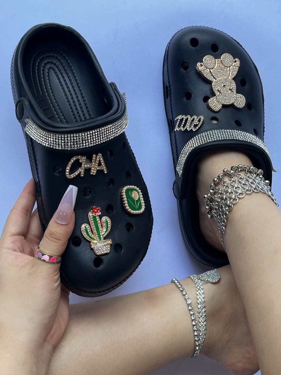 LW Round Toe Cartoon Print Daily Slippers
