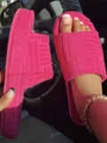 LW Open Toe Plush Slippers