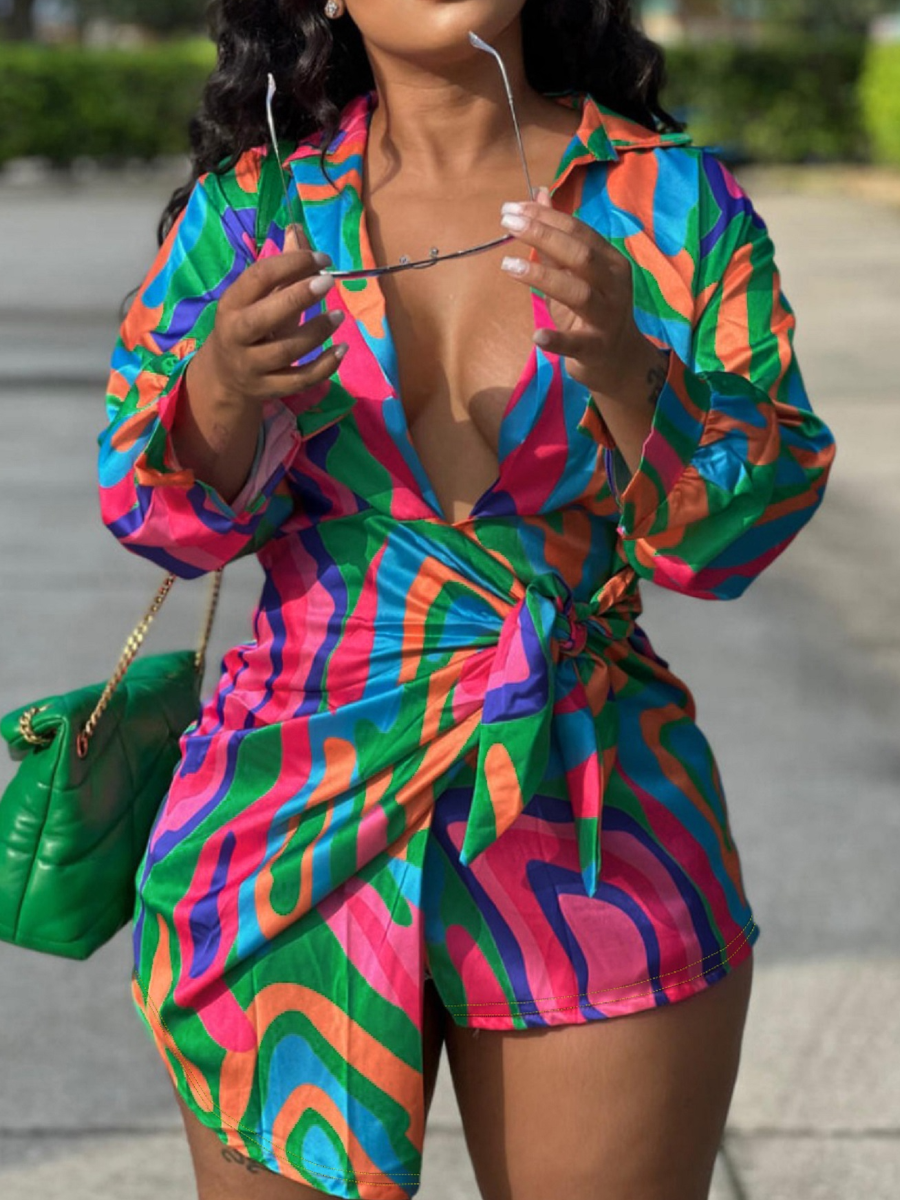 LW Plus Size Bandage Design Asymmetrical Blazer Dress