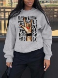 LW Plus Size Letter Print Sweatshirt