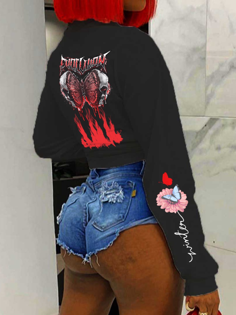 LW Butterfly Blaze Print Sweatshirt