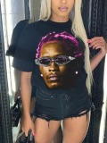 LW Round Neck Figure Print T-shirt