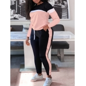 LW Plus Size Striped Patchwork Drawstring Pants Se