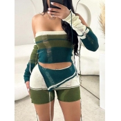 LW Off The Shoulder Crop Top Tassel Design Knit Sh