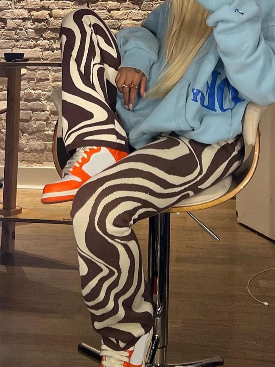 LW SXY Mid Waist Striped Pants