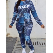 LW Plus Size Mixed Letter Print Pants Set