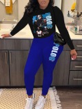 LW Plus Size Figure Letter Print Skinny Pants Set