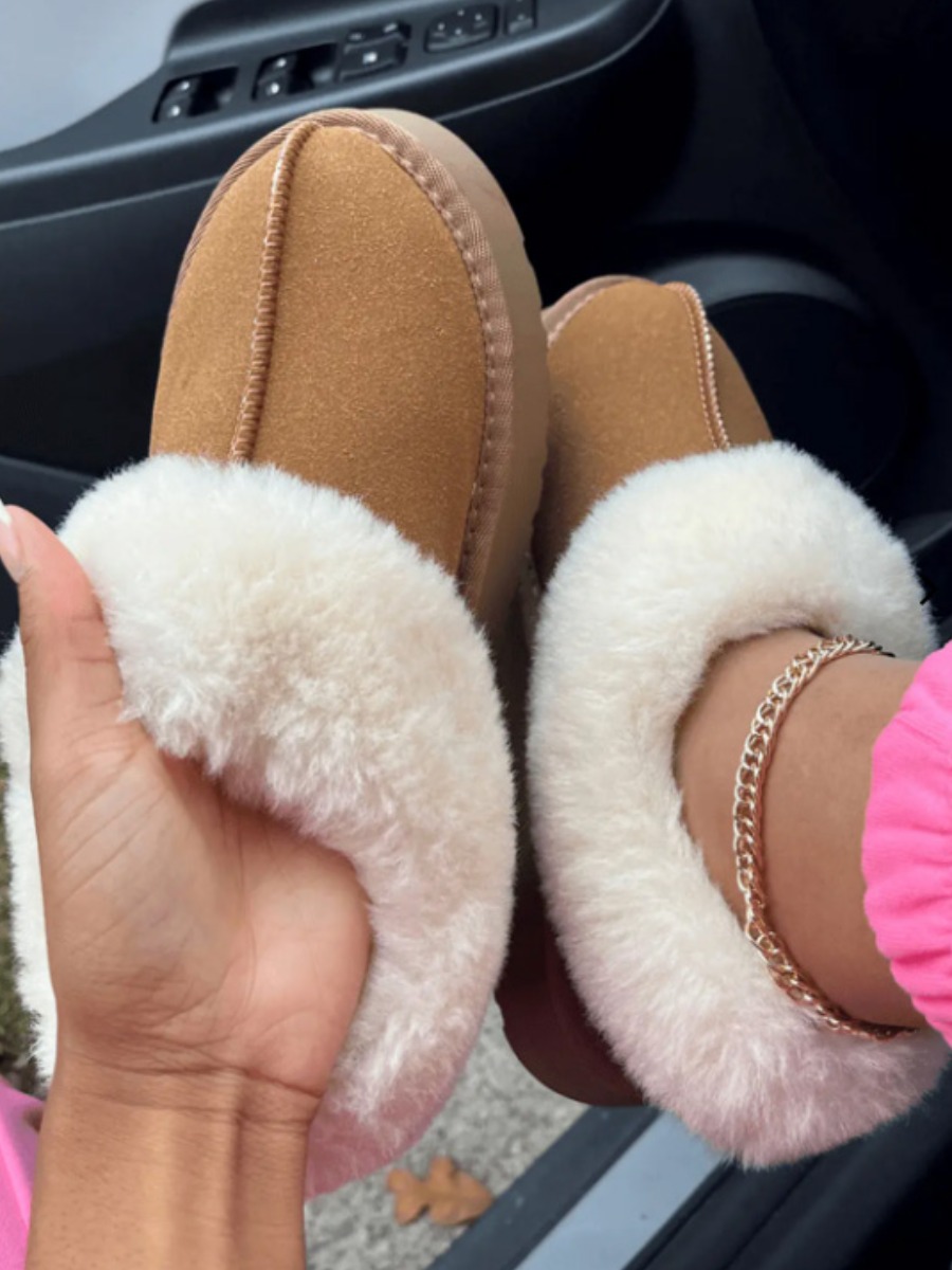 LW Round Toe Plush Booties