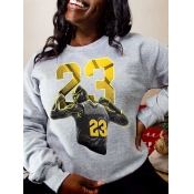 LW Plus Size Number 23 Figure Print Sweatshirt