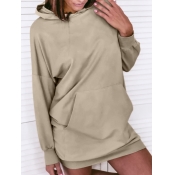 LW BASICS Hooded Collar Kangaroo Pocket Sweat Dres