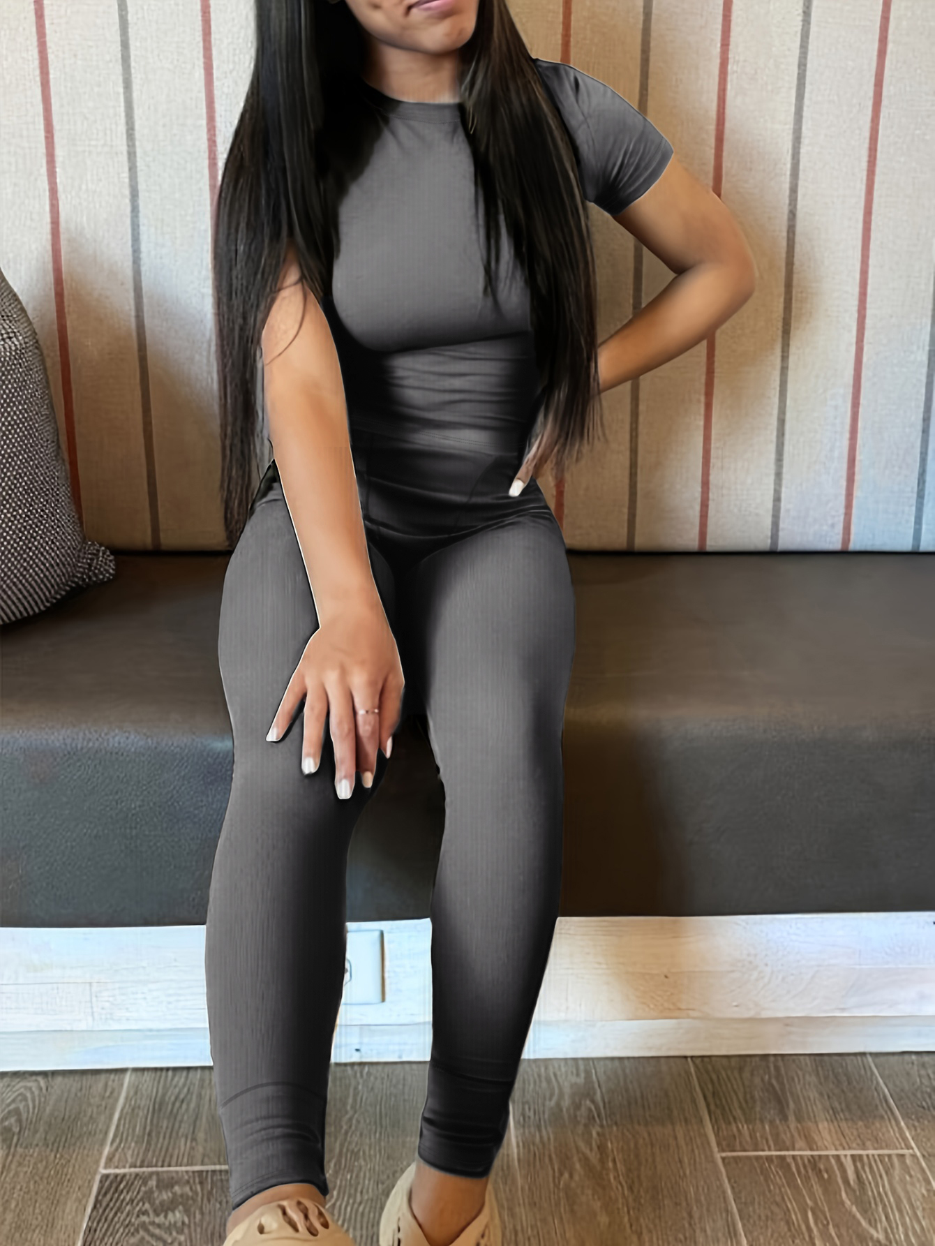 LW Roud Neck Skinny Pants Set