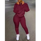 LW BASICS Kangaroo Pocket Zipper Design Tracksuit 