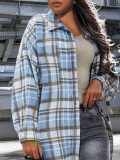 LW Plaid Print Loose Coat
