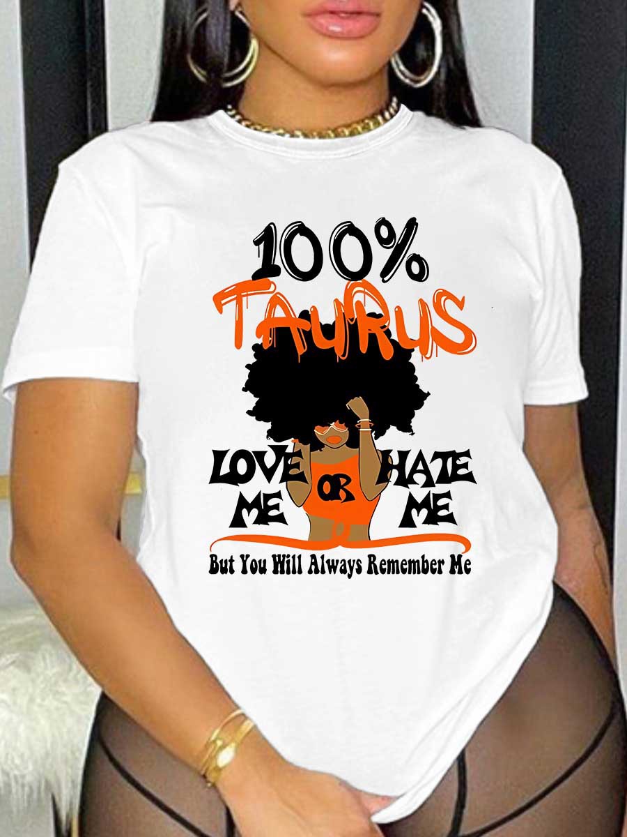 LW Plus Size Figure Letter Print T-shirt