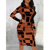 LW Plus Size Pattern Print Dress