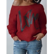 LW Plus Size Love Letter Print Sweatshirt