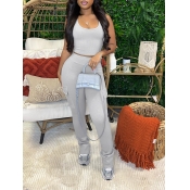 LW Cami Rib Knit Side Pocket Pants Set