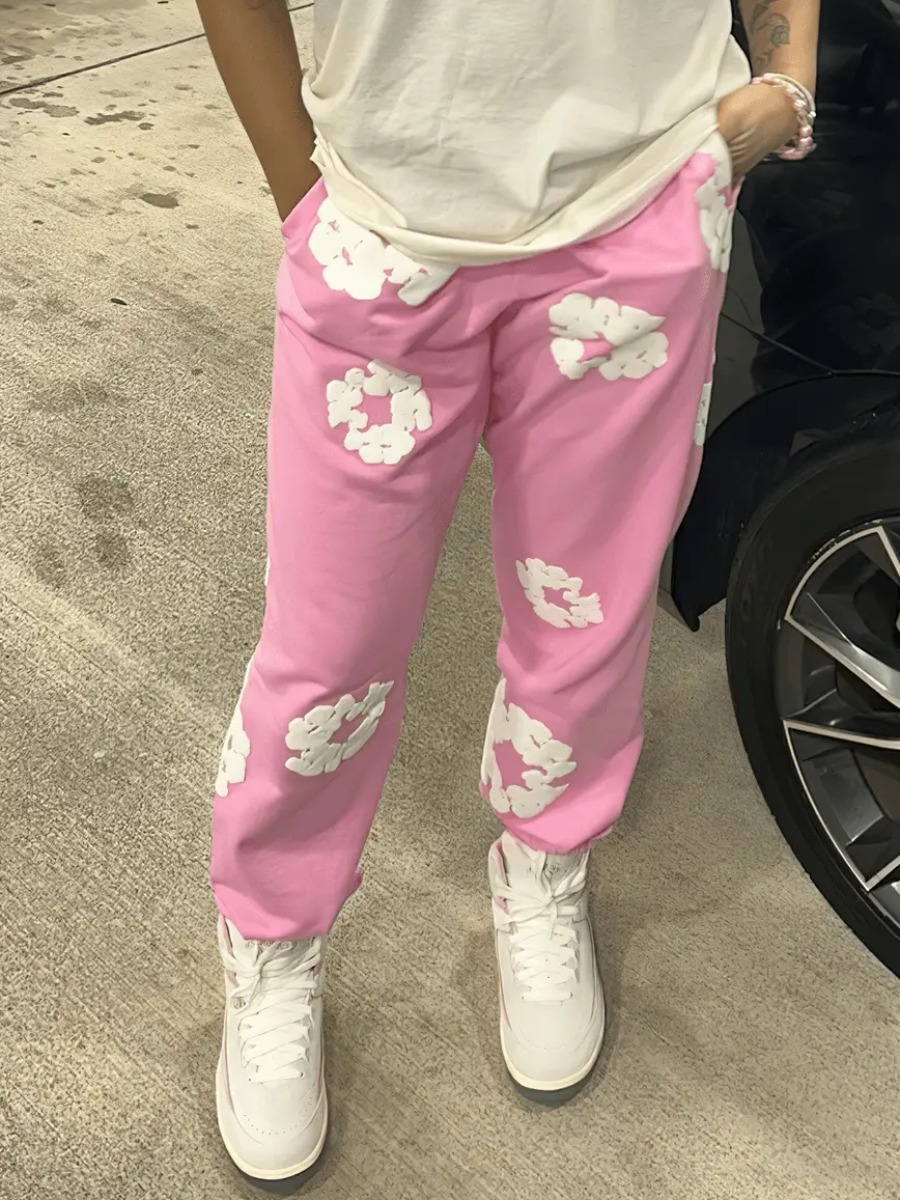 LW Mid Waist Floral Print Sweatpants