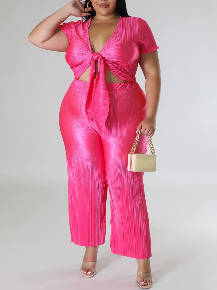 LW SXY Plus Size Bandage Design High Waist Pants S