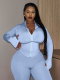 LW BASICS Plus Size Solid Color T-shirt