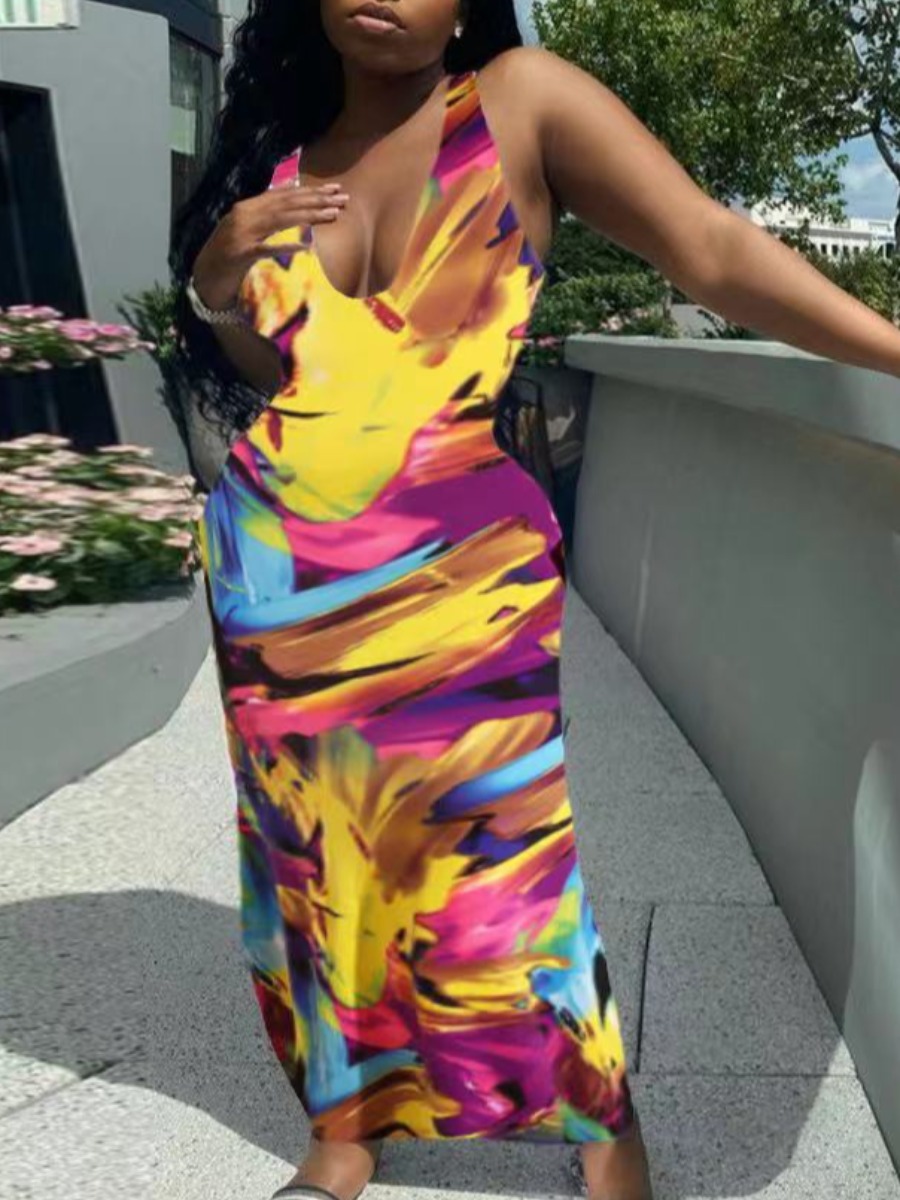 LW Plus Size Gradient Bodycon Cami Dress