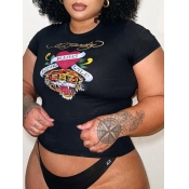 LW Plus Size Pattern Print T-shirt