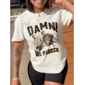 LW Figure Letter Print Shorts Set