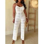 LW Backless Mesh Strappy Jumpsuit