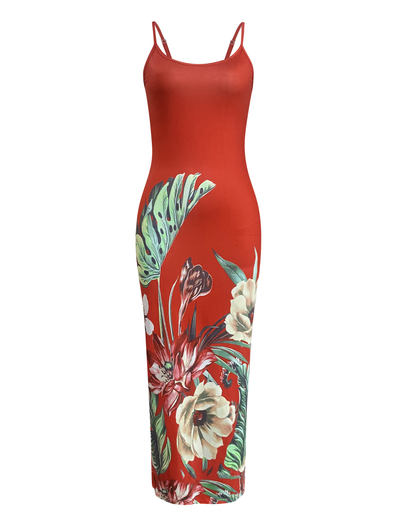 LW Floral Print Bodycon Cami Maxi Dress