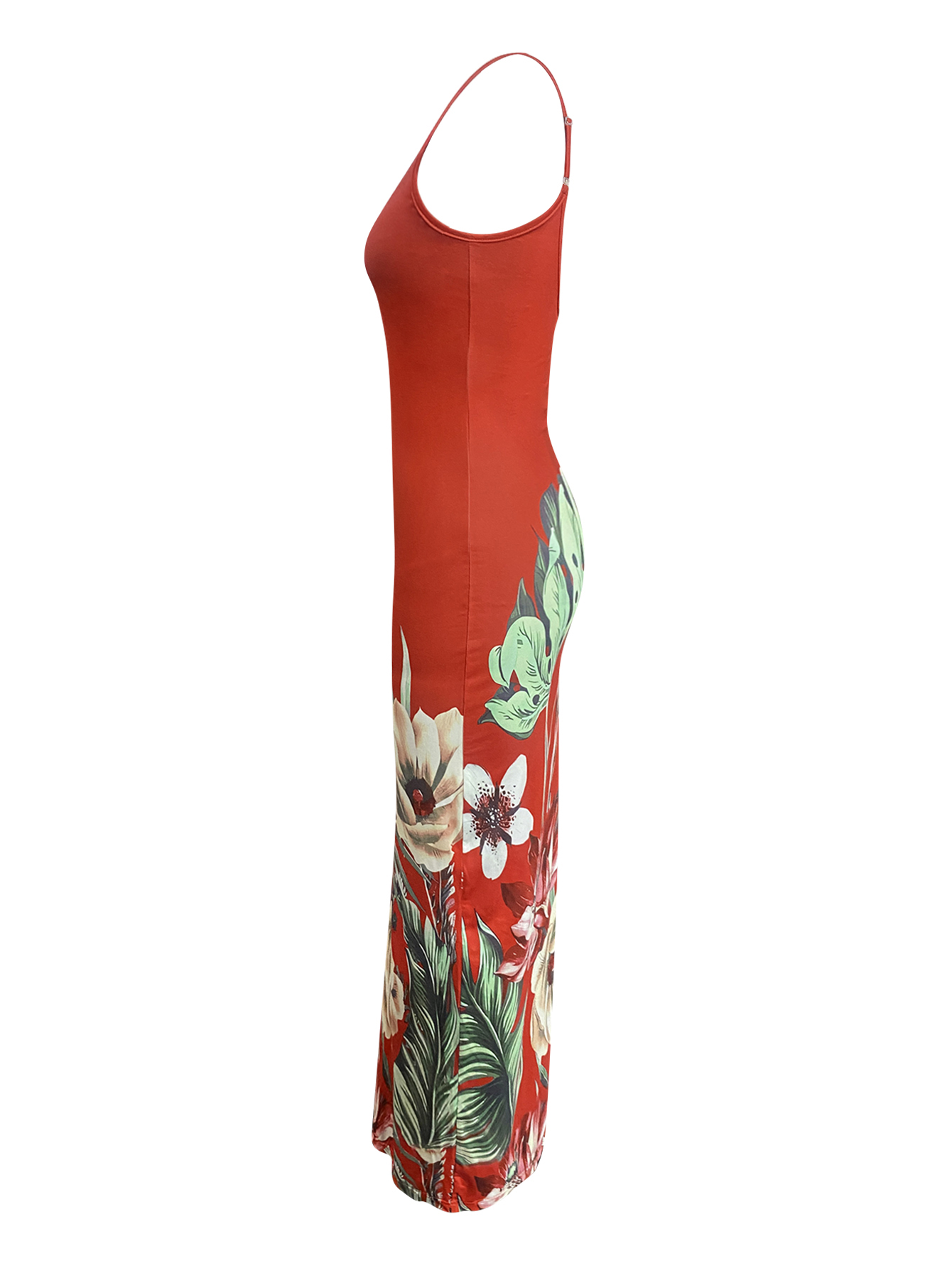 LW Floral Print Bodycon Cami Maxi Dress