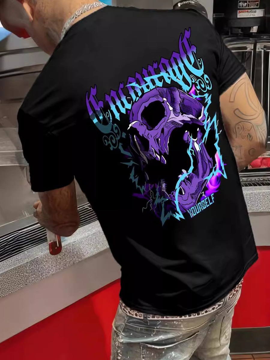 LW Men Pattern Mixed Print T-shirt