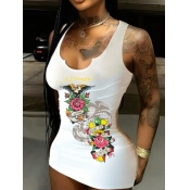 LW Floral Letter Print Cami Dress