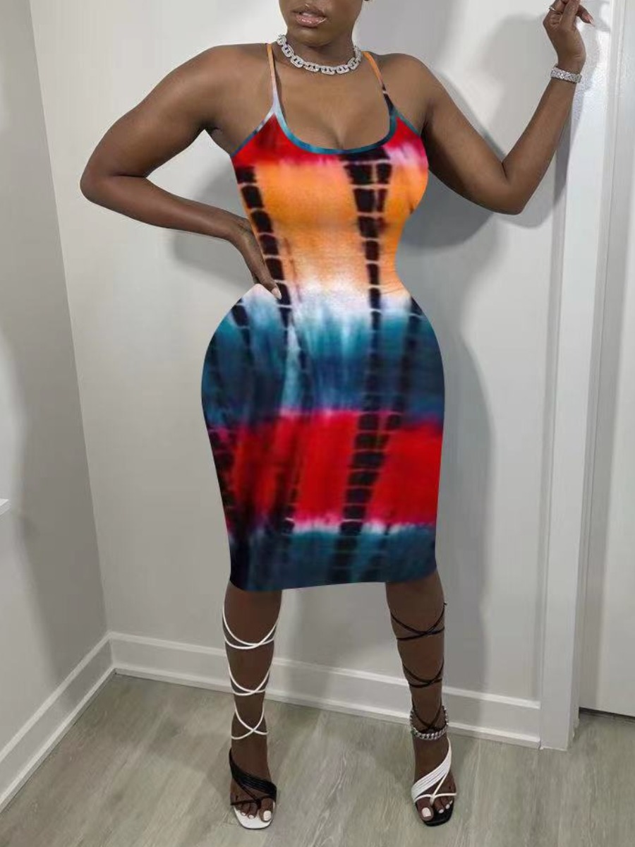 LW Pattern Positioning Gradient Midi Dress